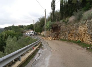 sassari crollo muro strada rizzeddu gioscari