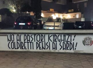 striscione casapound sardegna